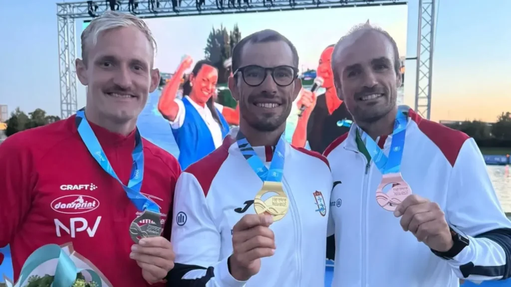 Fernando Pimenta e José Ramalho vencem ouro e bronze em K1 distância curta nos Mundiais de Maratona de Canoagem