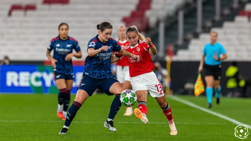 Benfica perde em casa por 2-0 contra o Arsenal na Champions League Feminina