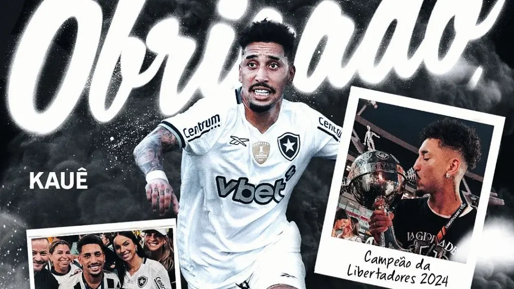 O Botafogo oficializou a saída de Kauê Rodrigues, confirmando que o médio deixará o clube após uma década de ligação e agradecendo pelo “tempo de glórias”. onefootball.com+3Bola na Rede+3Jornal O JOGO+3